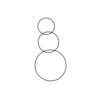 Illustratie van de derde sneeuwbal van de sneeuwpop