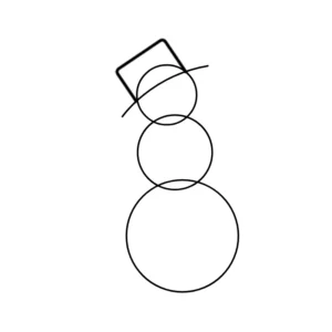 Illustratie van de hoed van de sneeuwpop