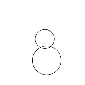 Illustratie van de tweede cirkel van de sneeuwpop